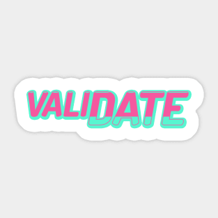 ValiDate in WATERMELON Sticker